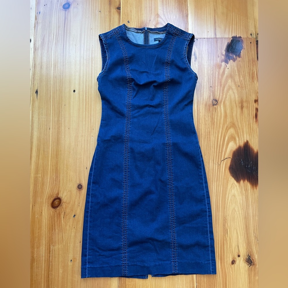 Level 99 Denim Sleeveless Dress Size-S